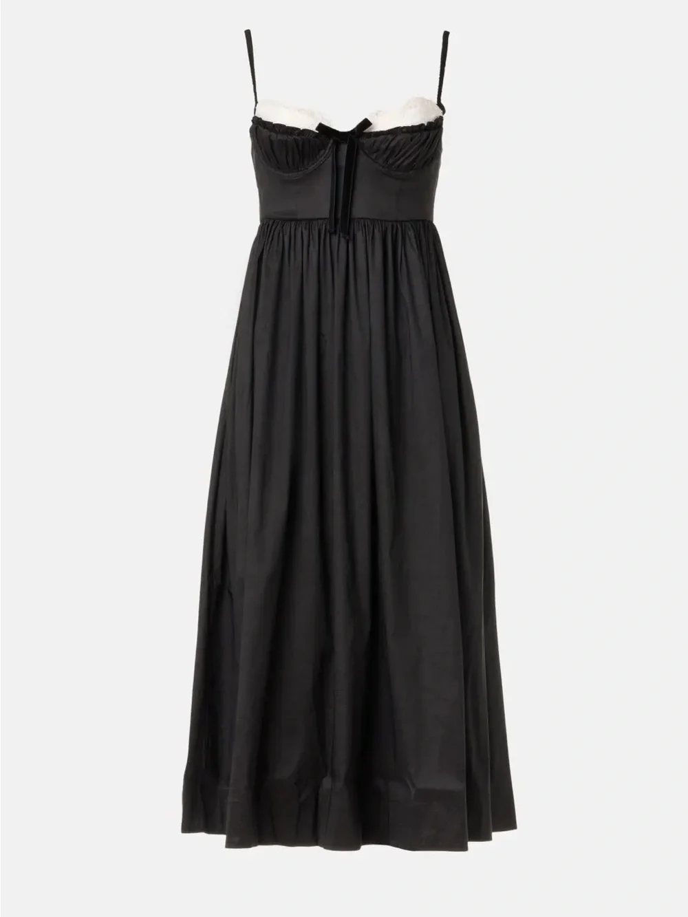 sabrina carpenter black and white dress Mina Corset Midi Dress | Disturbia